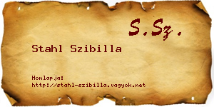 Stahl Szibilla névjegykártya